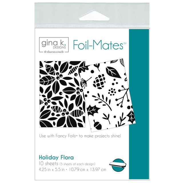 Therm O Web Gina K. Designs Holiday Flora Foil-Mates Remix Deco Foil Toner Card Fronts 18228
