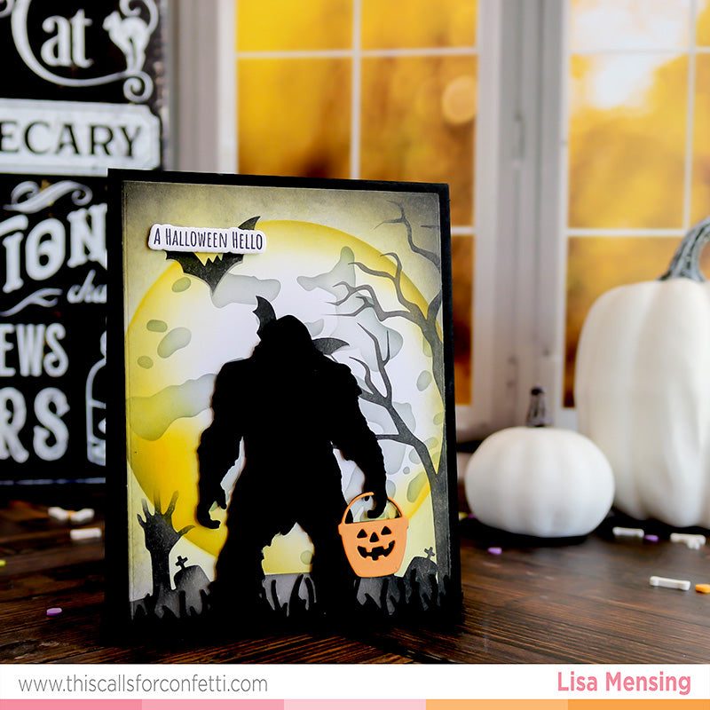 This Calls For Confetti Halloween Scene Builder Stencils hello