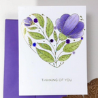 This Calls For Confetti Heart Bloom Hot Foil Plates thinking of you