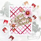 Simon Says Stamp Embossing Folder Thread Plaid sf444 Stamptember Thanks Card | color-code:ALT02