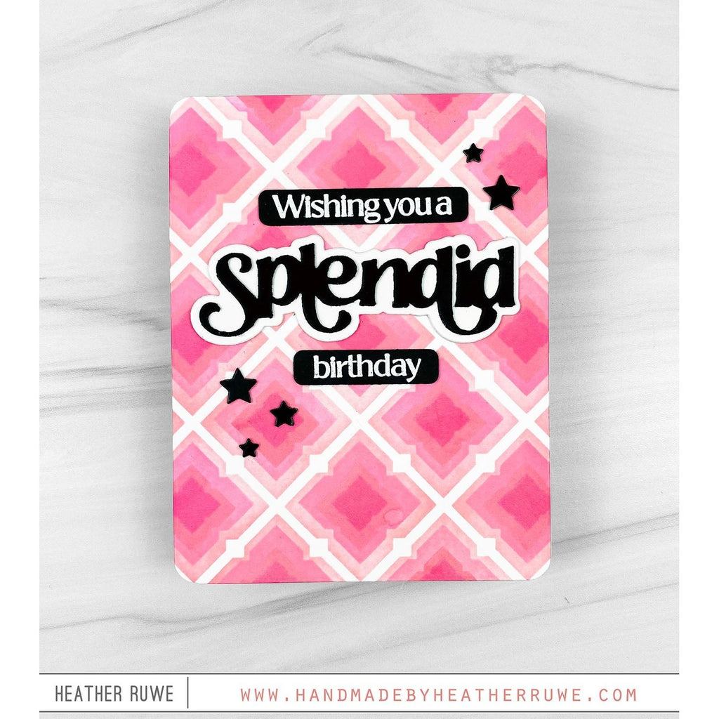 Simon Says Stamp Stencils Tiled Art 1020mt Be Bold Birthday Card | color-code:ALT05