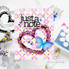 Simon Says Stamp Stencils Tiled Posy 1019st Celebrate Just a Note Card | color-code:ALT03