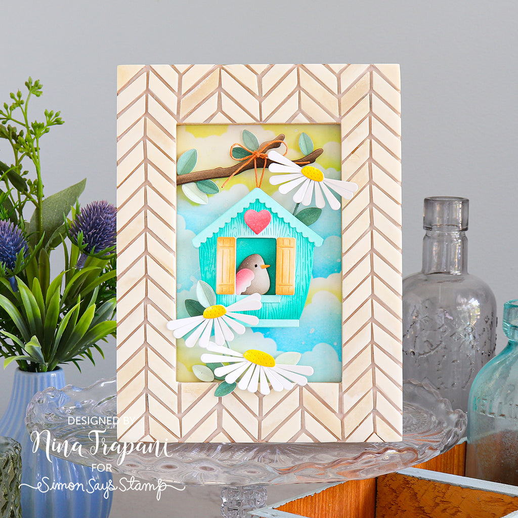 Simon Says Stamp Tilted Daisies Wafer Dies s1016 Friend Like You Cute Birdie Frame | color-code:ALT05