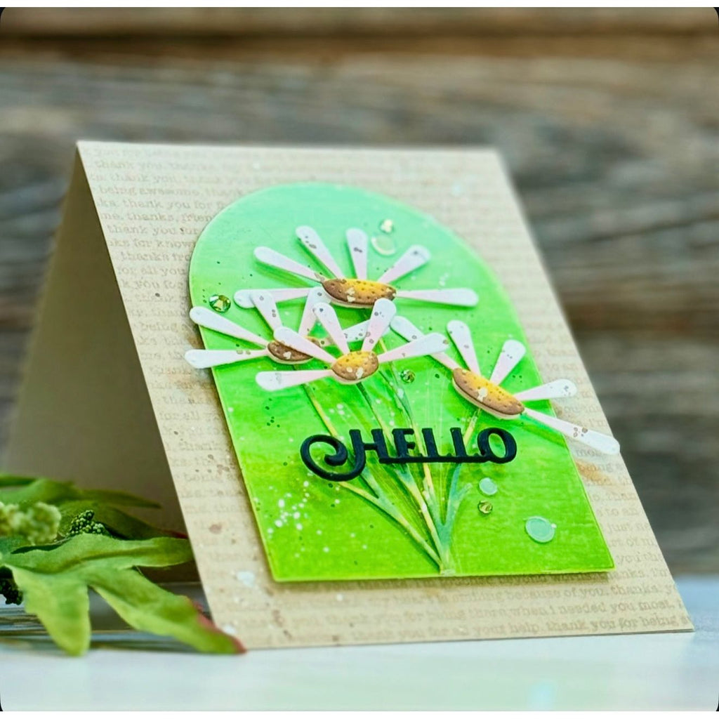 Simon Says Stamp Tilted Daisies Wafer Dies s1016 Friend Like You Hello Card