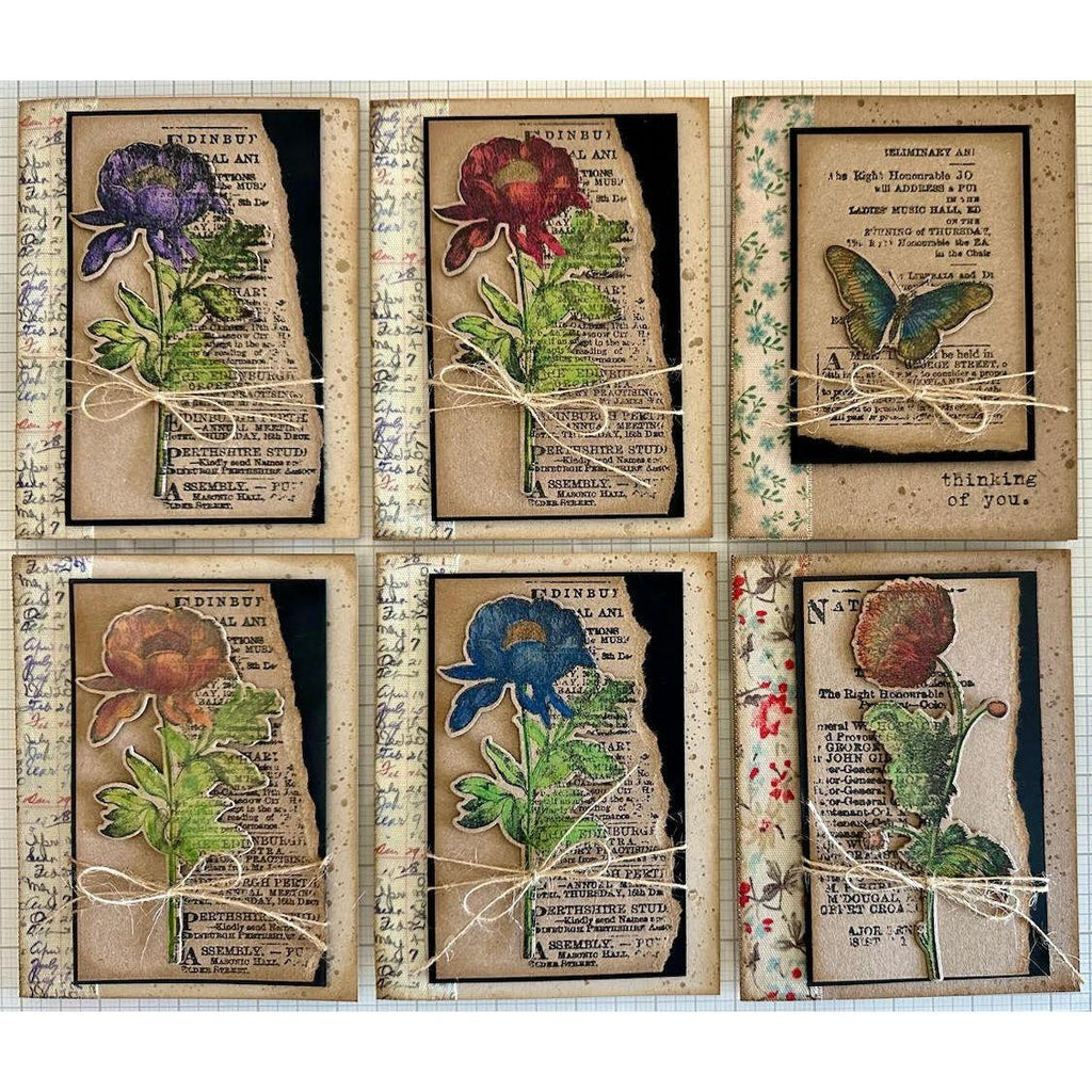 Tim Holtz Cling Rubber Stamps Botanic Collage cms447 flowers | color-code:ALT04