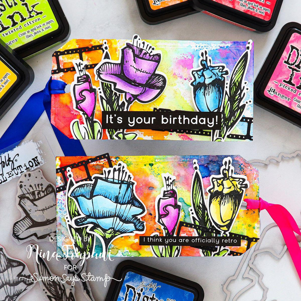 Tim Holtz Distress Twisted Citron Ink Pad And Reinker Bundle Ranger Rainbow Tags | color-code:ALT02