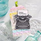 Tim Holtz Cling Rubber Stamps Curiosity Shop cms482 happy birthday