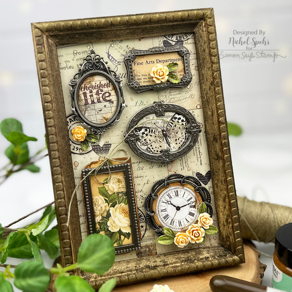 Tim Holtz Alcohol Ink Butterscotch Ranger TIM21964 Framed Decor Project | color-code:ALT02