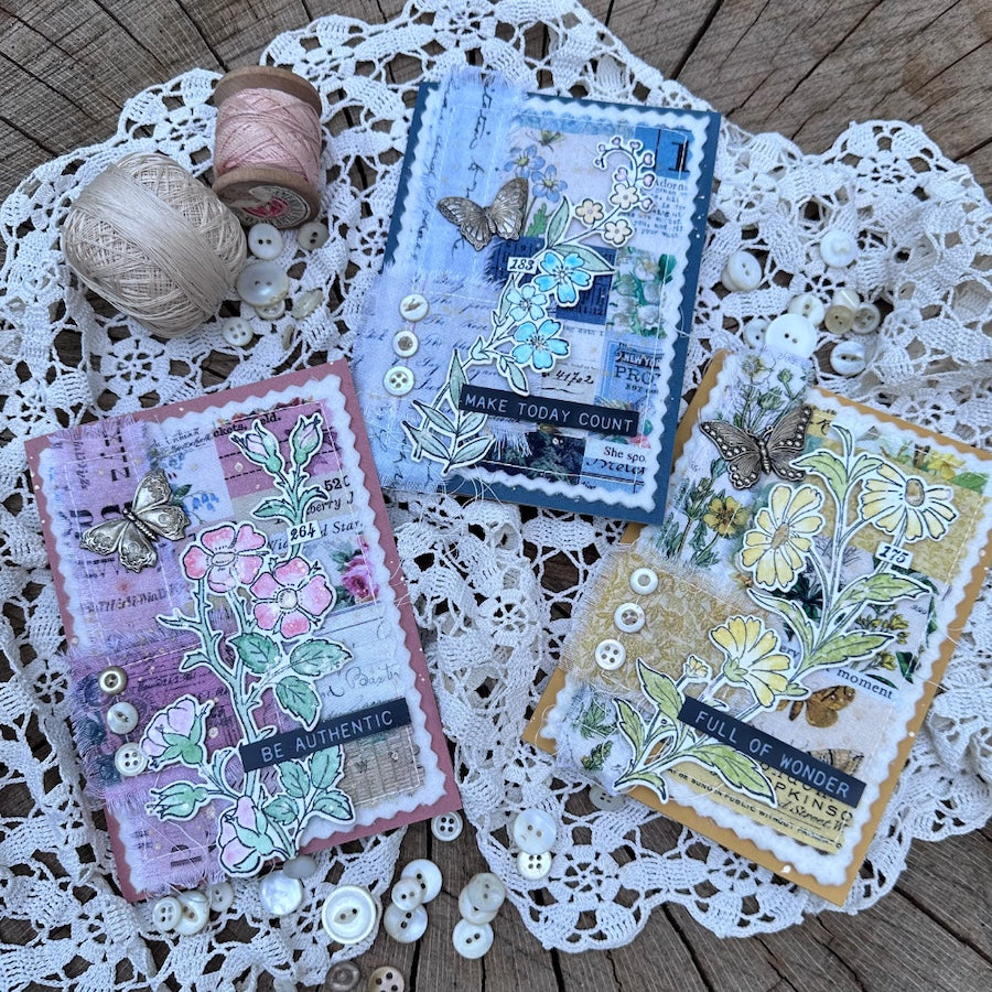 Tim Holtz Alcohol Ink Gold Metallic Mixative Ranger TIM22053 Fabric Cards | color-code:ALT06