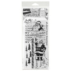 Tim Holtz Clear Stamps and Stencil Jolly Holiday, Tree Lot, Merry Christmas thmm189