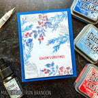 Tim Holtz Clear Stamps and Stencil Sketch Greenery, Plaid and Nordic thmm132 berries