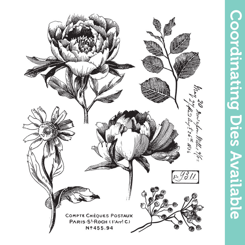 Tim Holtz Cling Rubber Stamps French Garden cms487