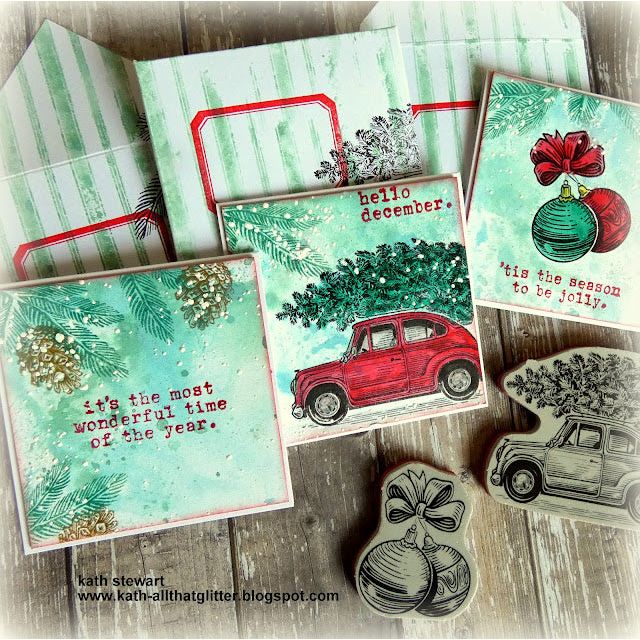 Tim Holtz Cling Rubber Stamps Home For Christmas cms498 green | color-code:ALT02