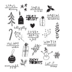 Tim Holtz Cling Rubber Stamps SEASONAL SCRIBBLE CMS386