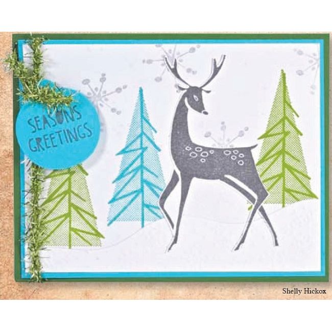 Tim Holtz Cling Rubber Stamps STYLED WOODLANDS CMS210 deer