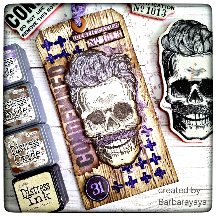 Tim Holtz Cling Rubber Stamps WICKED HIPSTERS CMS439 cute tag | color-code:ALT01
