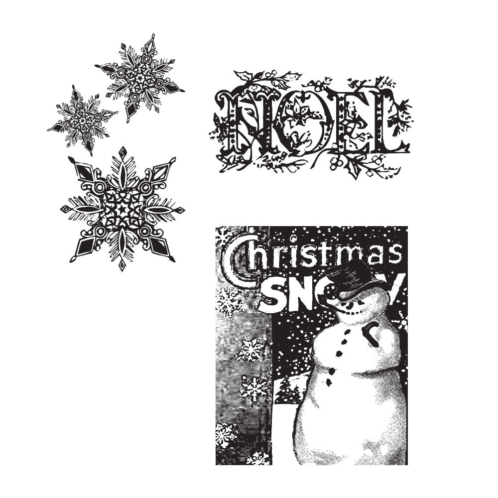 Tim Holtz Cling Rubber Stamps WINTER WONDER CMS033