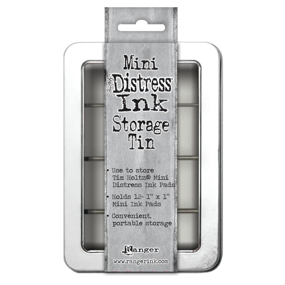 Tim Holtz Distress 12 Mini Blending Brushes And Storage Tin Bundle TDA42013