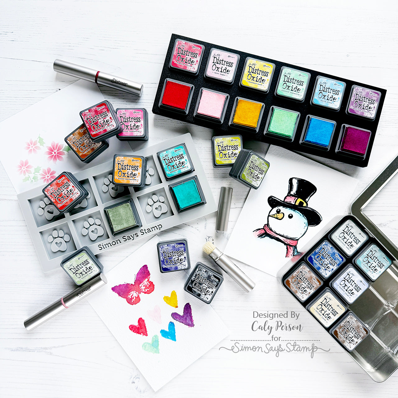 Tim Holtz Distress 12 Mini Blending Brushes And Storage Tin Bundle Tips And Tricks