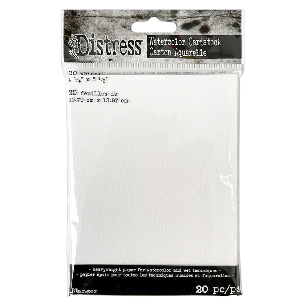 Tim Holtz Distress 4.25x5.5 Watercolor Cardstock And 5x8 Zipper Bag Bundle Watercolour Pack Alone