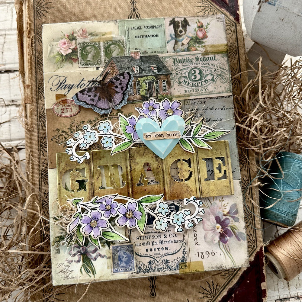 Tim Holtz Distress 8.5 x 11 Watercolor Cardstock Ranger TDA53927 Grace Panel | color-code:ALT08