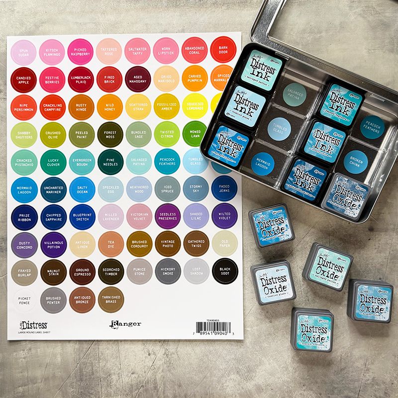 Tim Holtz Distress Assorted Label Sheets With White Printing tda93381 Organizing System | color-code:ALT03
