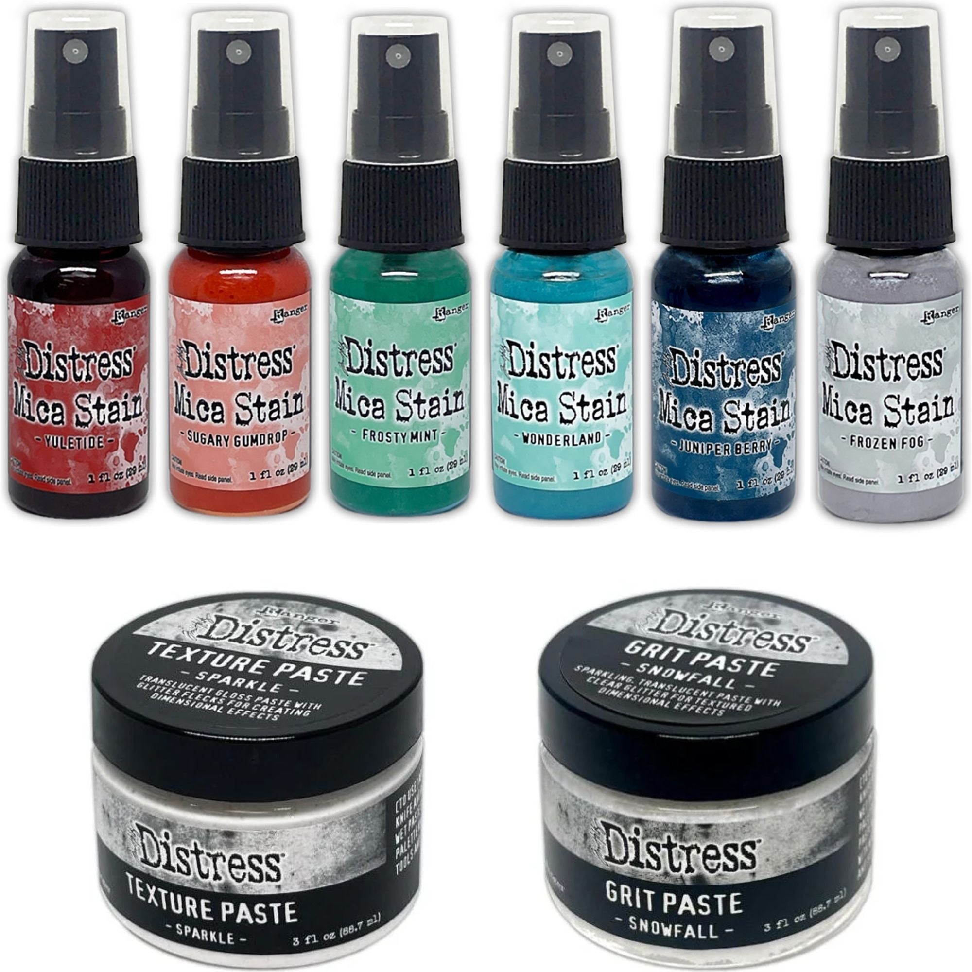 Tim Holtz Distress Holiday Mica Stains And Pastes Bundle