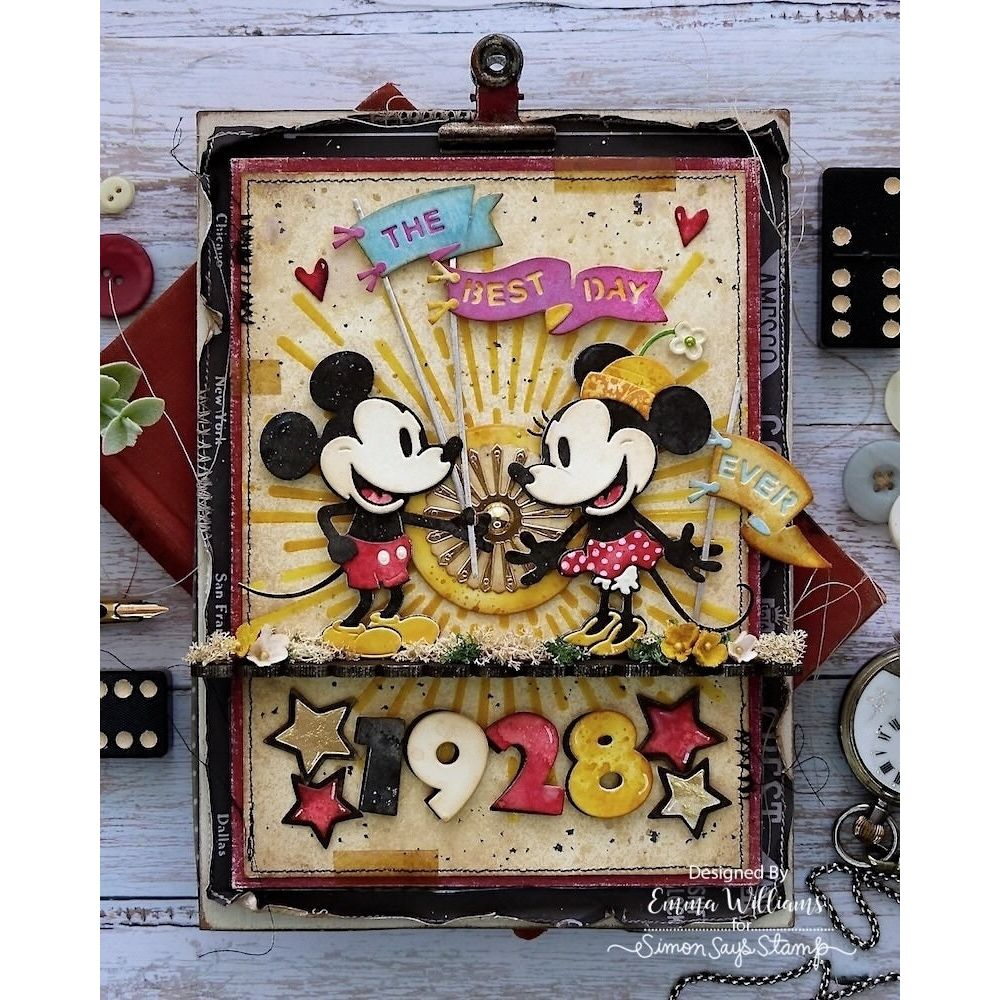 Tim Holtz Distress Mini Ink Pad Antique Linen Ranger TDP39846 Mickey Mouse Panel | color-code:ALT01