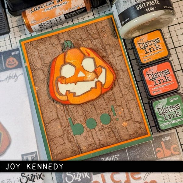 Tim Holtz Distress Mini Ink Pad Ripe Persimmon Ranger TDP40118 Pumpkin Halloween Card | color-code:ALT04