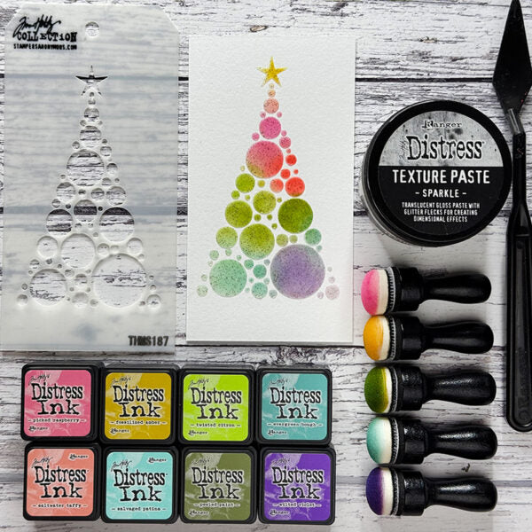Tim Holtz Distress Mini Ink Pad Wilted Violet Ranger TDP47360 Colorful Christmas Tree | color-code:ALTM07