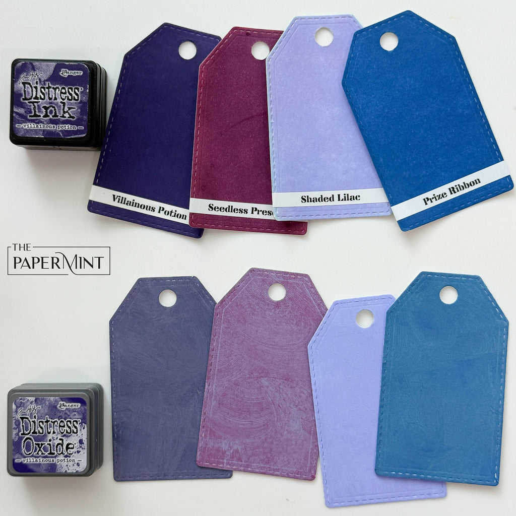 Tim Holtz Distress Mini Oxide Ink Pad Kits 1-6 And 2 Storage Tins Bundle Color Swatches | color-code:ALT03