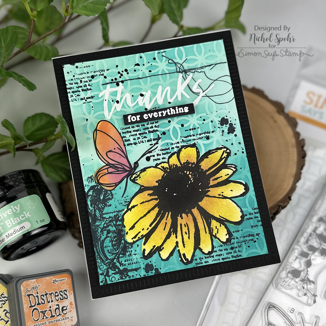 Tim Holtz Distress Mini Oxide Ink Pad Mustard Seed tdi91103 Masking And Layered Card | color-code:ALT01