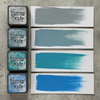 Tim Holtz Distress Mini Oxide Ink Pad Stormy Sky tdi91332 Swatches