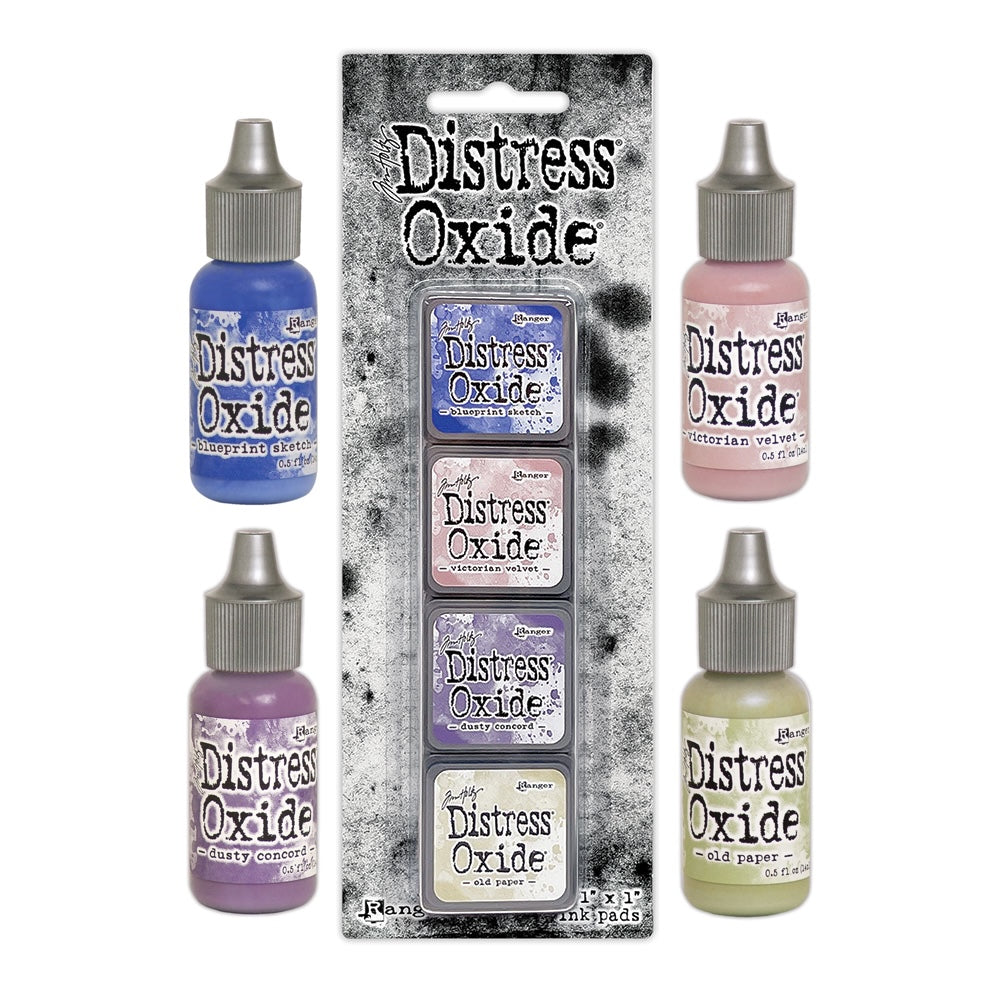 Tim Holtz Distress Mini Oxide Ink Pads Kit 11 And Reinkers Bundle