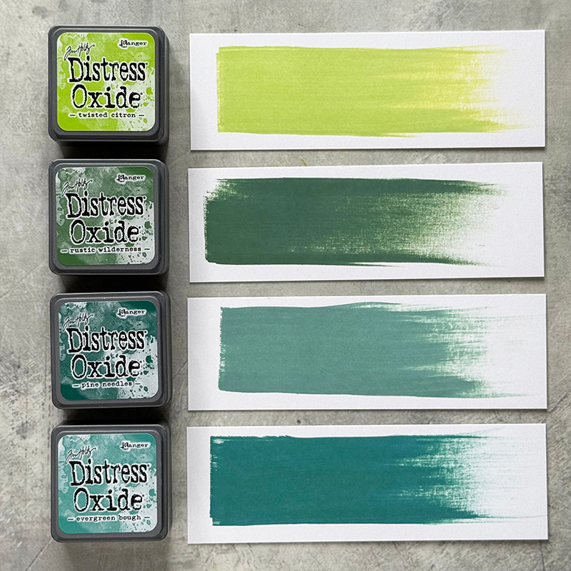 Tim Holtz Distress Mini Oxide Ink Pads Kit 9 Ranger tdik91554 Swatches | color-code:ALT01