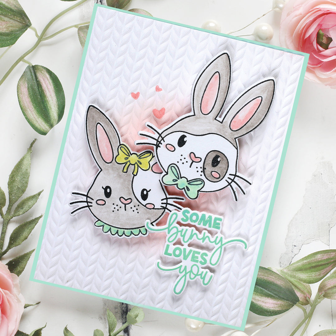 Tim Holtz Distress Oxide Ink Pad Cracked Pistachio Ranger TDO55891 Bunny Love Card | color-code:ALT04