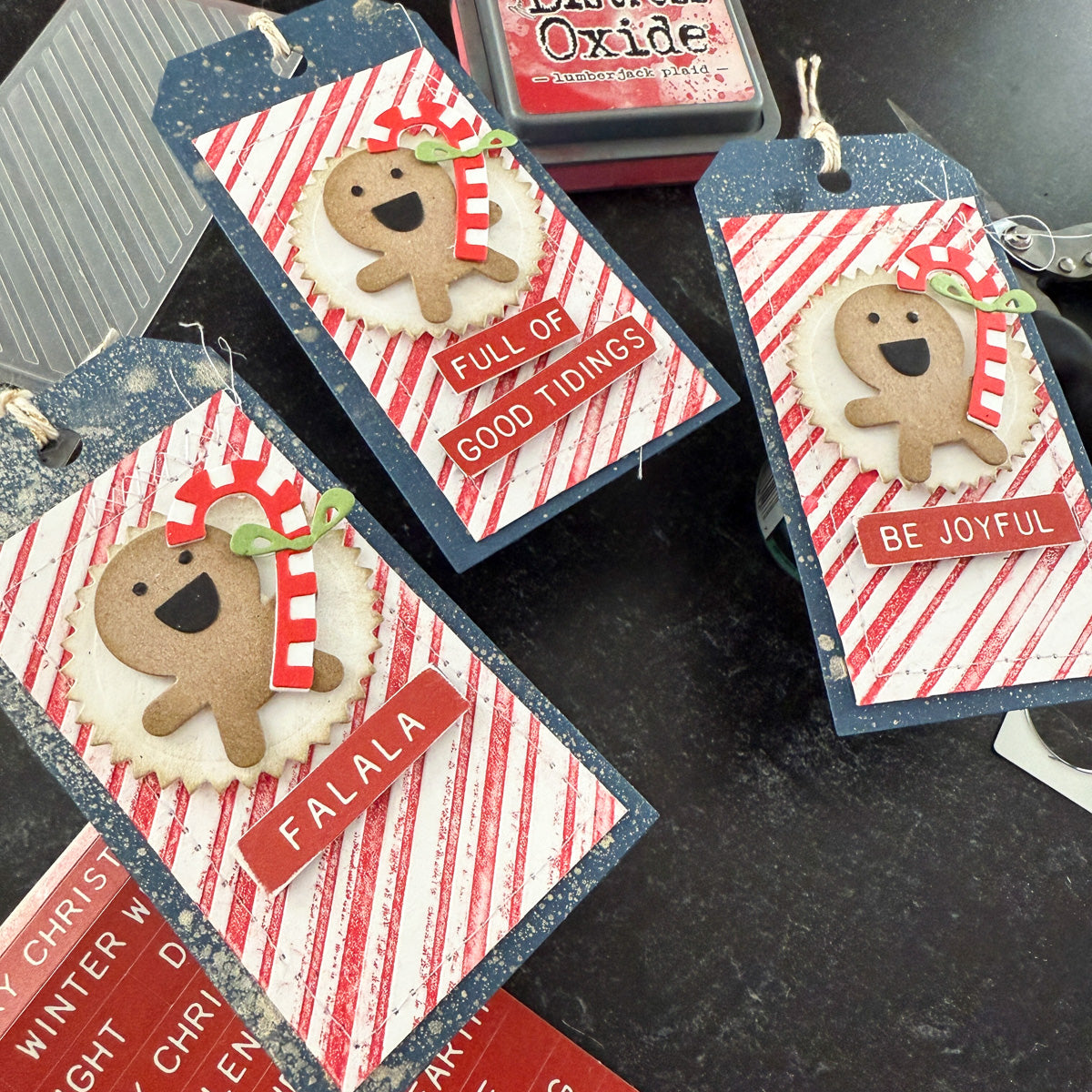 Tim Holtz Distress Oxide Ink Pad Lumberjack Plaid Ranger tdo82378 Christmas Gift Tags | color-code:ALT09