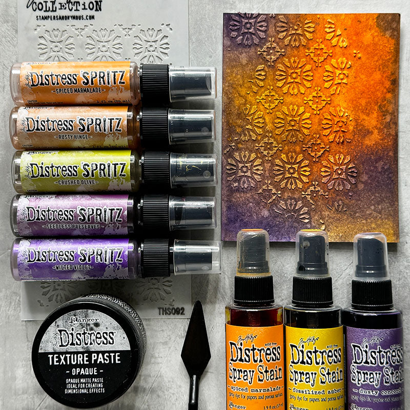 Tim Holtz Distress Spray Stain Spiced Marmalade Ranger TSS42501 Halloween Backgrounds | color-code:ALT04