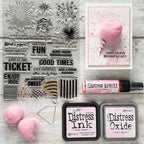 Tim Holtz Distress Spun Sugar Oxide Ink Pad And Reinker Bundle Ranger Carnival Snacks Cards | color-code:ALT04