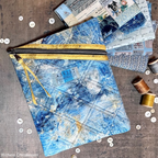 Tim Holtz Fat Quarter Palette Series Box Set Hemingway Pouch in Blue Richele Christensen | color-code:ALT02