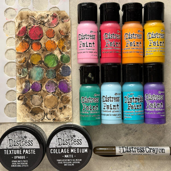 Tim Holtz Flip Top Distress Paint Lucky Clover Ranger TDF50636 Texture Technique | color-code:ALT04