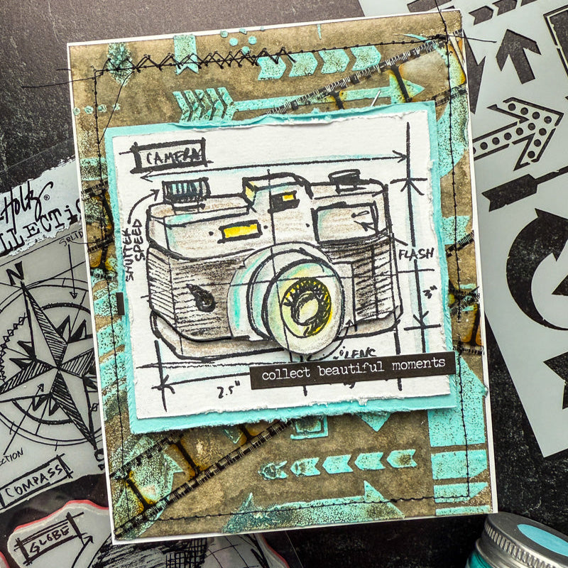 Tim Holtz Layering Stencil ARROWS ths025 camera | color-code:ALT01