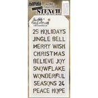 Tim Holtz Layering Stencil CHRISTMAS THS030