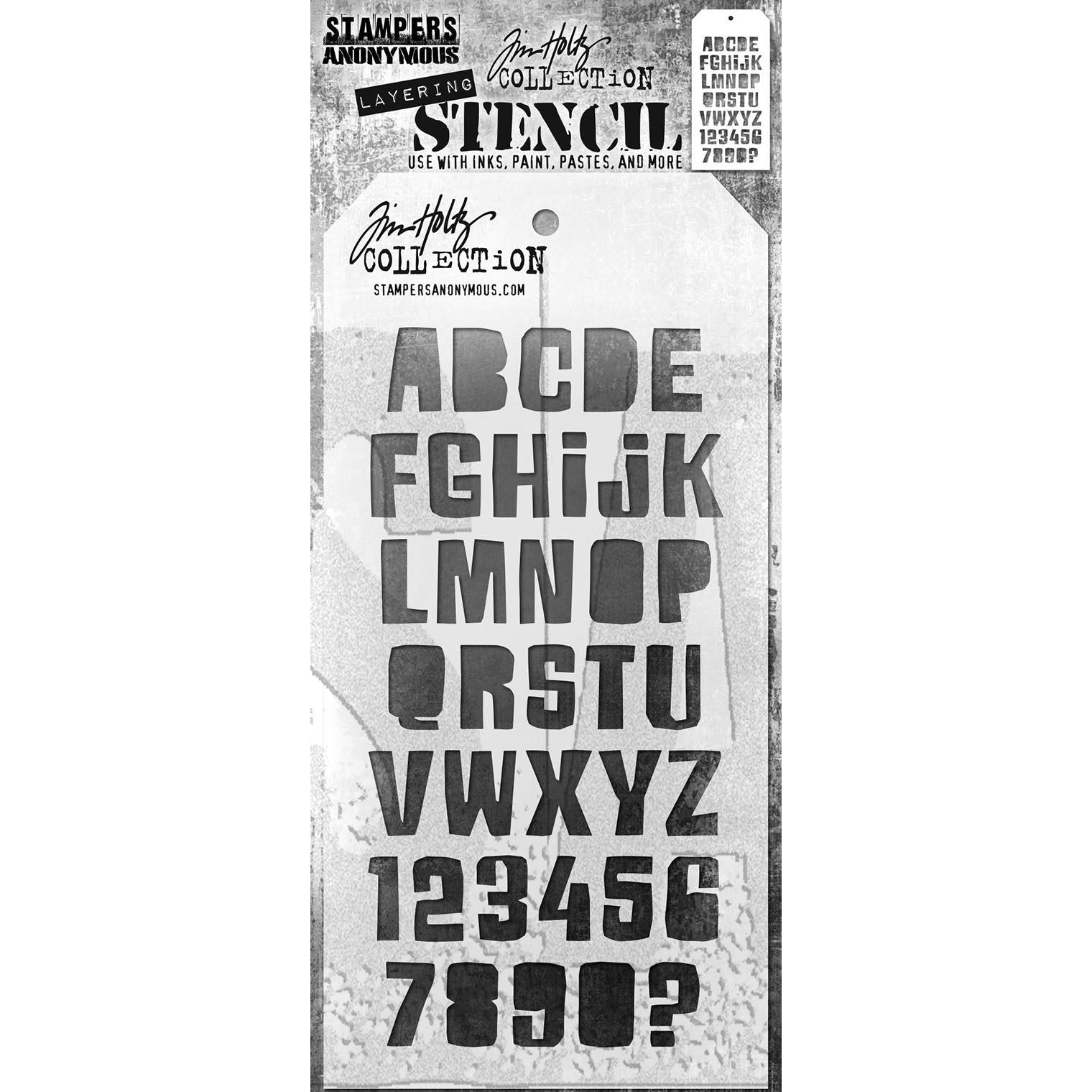 Tim Holtz Layering Stencil Cutout Alpha ths176