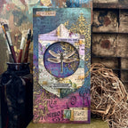 Tim Holtz Layering Stencil Damask Crest THS161 sample