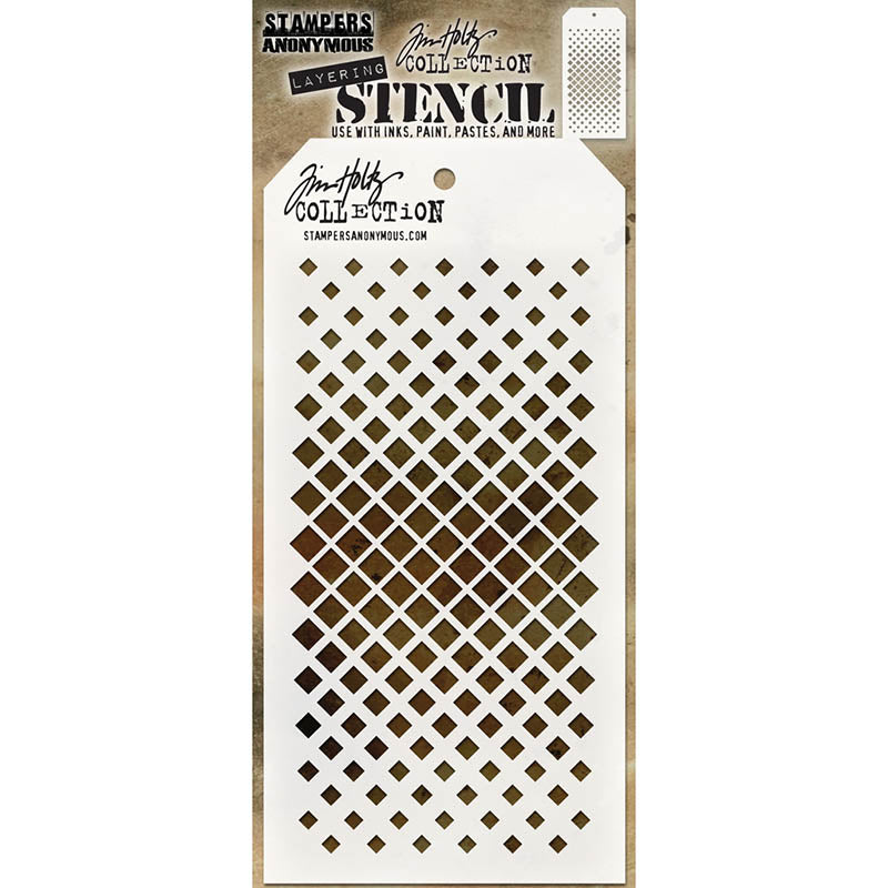 Tim Holtz Layering Stencil GRADIENT SQUARE THS119