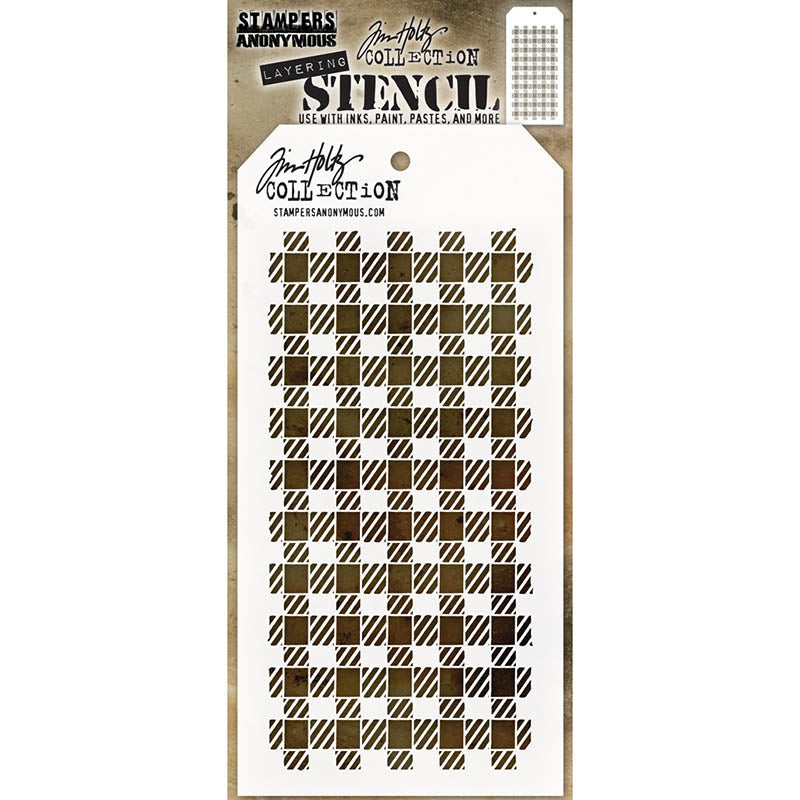 Tim Holtz Layering Stencil Gingham ths134