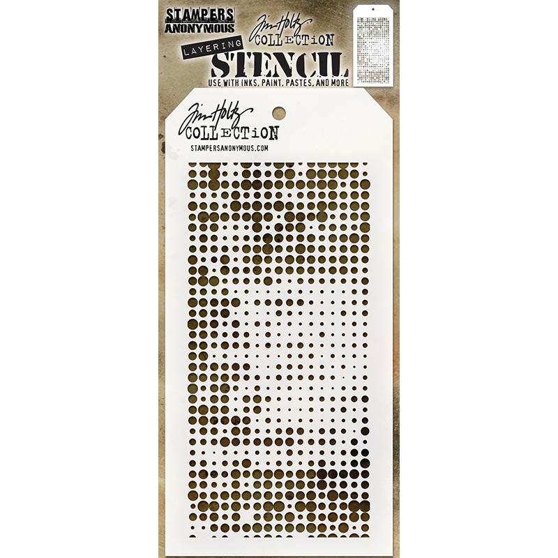 Tim Holtz Layering Stencil HALFTONE THS144
