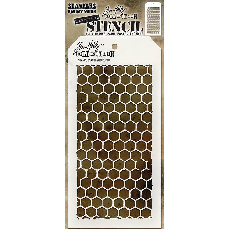 Tim Holtz Layering Stencil HONEYCOMB THS005