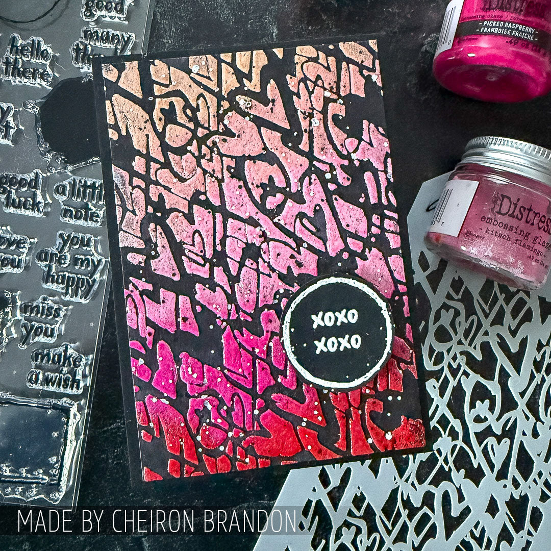 Tim Holtz Layering Stencil Heartstruck ths073 hearts